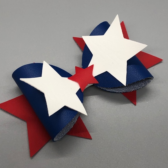 Handmade Faux Leather Bows - Picture 3 of 7